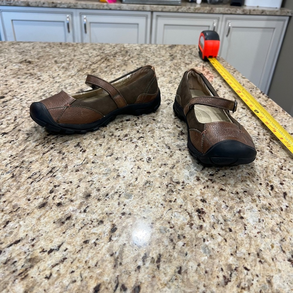 Keen Presidio Mary Jane Brown Leather Suede Comfort Shoes Womens 6.5